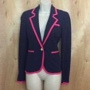 NWOT LILLY PULITZER Malibu Blue Cotton Blazer S
